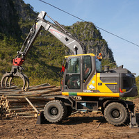 Rhinoceros X120plus Pelle sur chenilles à roues de 10 tonnes Pelle hydraulique compacte pour le terrassement de construction avec pince