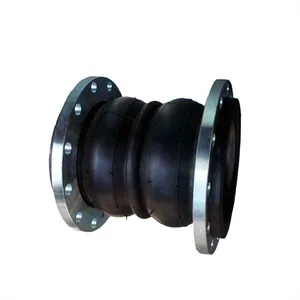 Double Sphere Flanged Rubber Flexible Connector Coupling Pipeline Ansi 150lbs Flange Bellows Rubber Expansion Joint