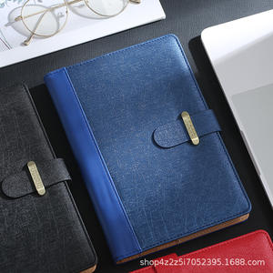 สมุดบันทึกธุรกิจ A5 แบบสั่งทำพิเศษ ปกหนังพร้อมหัวเข็มขัด ออแกไนเซอร์พกพาสำหรับการจดบันทึกการประชุมในสำนักงาน - Product Image 3