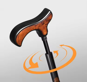 <span class=keywords><strong>Canne</strong></span> de marche 2-en-1 séparable avec parapluie, coupe-vent, protection UV, béquille amovible, randonnée, escalade, cadeau pour père - Product Image 5