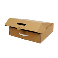 Emballage en carton ondulé personnalisé pour boîtes à papier d'ordinateur, design simple avec poignée