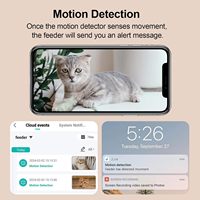 Distributeur automatique de nourriture pour animaux Antela 6L avec caméra 3MP, contrôle WiFi, rechargeable, blanc, en plastique, forme arrondie, prise européenne, écran LCD, affichage de l'heure