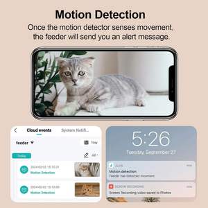 Distributore Automatico di Cibo per Animali Antela 6L con Telecamera 3MP, Controllo WiFi via App, Bianco, Forma Arrotondata, Spina Europea, Display LCD - Product Image 6