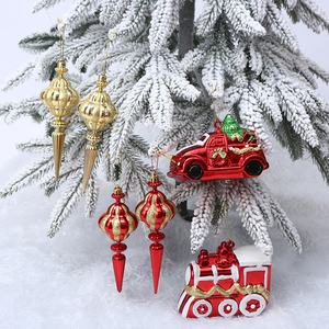 Arbre de Noël Petit Pendentif Décoration Props En Plastique Bas De Noël Canne Pendentif Vaisselle Décorations pour Articles De Fête - Product Image 2
