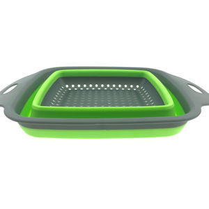 Küchenhelfer quadratische faltbare Spülmaschine Silikon Obst Gemüse Wäsche Abflusskorb Küche Spülmaschine Sieb - Product Image 3