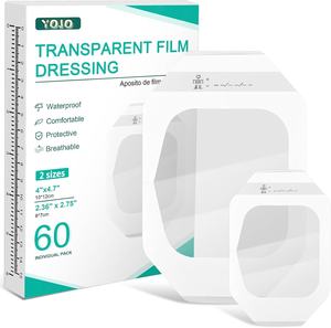 Pansement transparent YOJO, film protecteur imperméable pour plaies, bande adhésive transparente pour cathéter IV, patch adhésif, protection pour la douche - Product Image 1