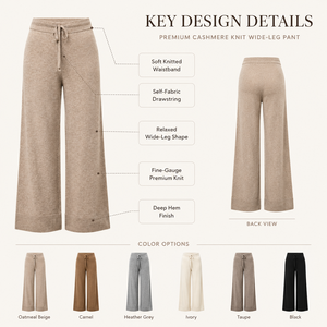<span class=keywords><strong>Pantaloni</strong></span> Larghi <span class=keywords><strong>in</strong></span> Maglia di Cashmere per Donna, Morbidi <span class=keywords><strong>Pantaloni</strong></span> <span class=keywords><strong>con</strong></span> Coulisse, <span class=keywords><strong>Vita</strong></span> Elastica, <span class=keywords><strong>Pantaloni</strong></span> da Casa, Abbigliamento <span class=keywords><strong>in</strong></span> Maglia per Autunno e Inverno - Product Image 4