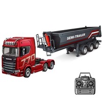 Nouveau modèle 2026 Huina 1501 Tracteur sous licence Scania 770S V8 1/18 RC, modèle de camion benne à plateau et semi-remorque télécommandé 2.4G