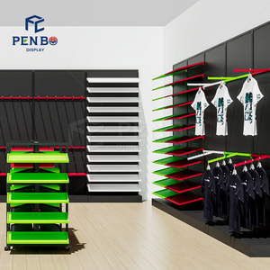 Maßgefertigte Einkaufszentrum Herren Sportbekleidung Ausstellungsregale Lagerregale für Filialketten Präsentationsständer - Product Image 1