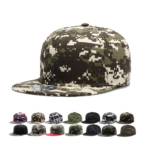 High Quality Cotton Camo Trucker Hats Flat Brim Sports Velcro Closure Caps with Digital Printing Custom Logo for Promotional Use