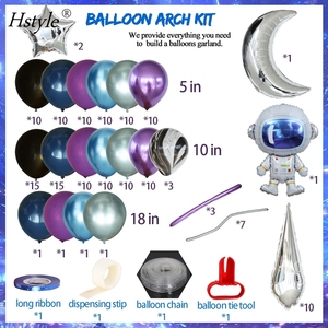 Kit Decorazione Festa di Compleanno a Tema Galassia, Arco di Palloncini, Palloncino Luna Astronauta in Foil per Decorazioni Baby Shower Maschili E3132 - Product Image 3