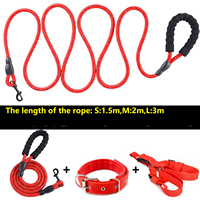 Ensemble de harnais pour collier de chien, réfléchissant, en nylon, laisse, vente en gros