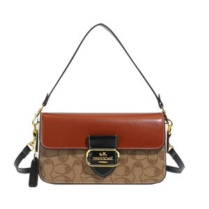 Sac messager vintage pour femme avec rivets géométriques et bandoulière réglable. Matériau PU de haute qualité, portable et durable - Product Image 5