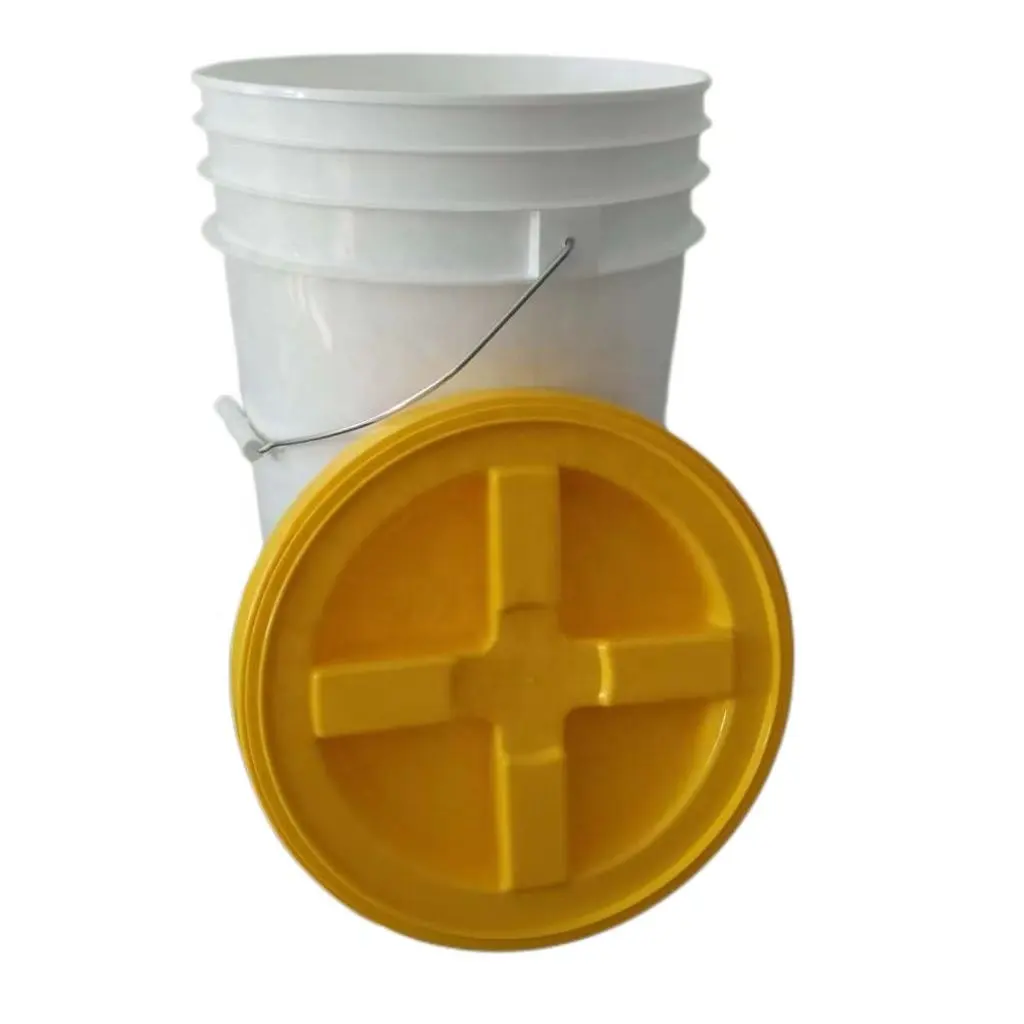 3.5 Gallon Double Gaskets Easy To Open & Close Food Storage Solutions Moisture-proof buckets w/Gamma Lid