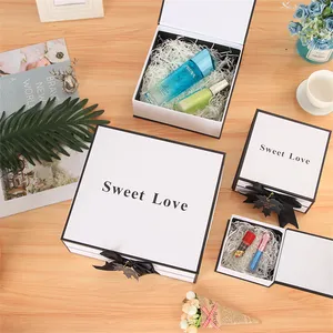 กล่องบรรจุภัณฑ์แม่เหล็กแบบพับได้สั่งทำพิเศษ ปั๊มทอง สำหรับใส่เค้กช็อกโกแลต เครื่องสำอาง เครื่องประดับ น้ำหอม - Product Image 3