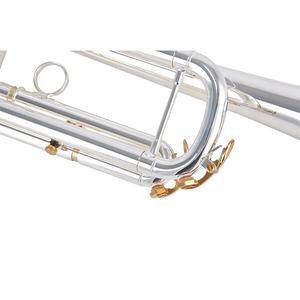 Instrumento <span class=keywords><strong>de</strong></span> <span class=keywords><strong>viento</strong></span> <span class=keywords><strong>de</strong></span> trompeta, cuerpo <span class=keywords><strong>de</strong></span> latón plateado, nuevo diseño - Product Image 4