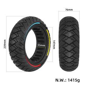 Pneu solide tout-terrain Ulip 10x2.70-6.5 avec trois bandes colorées pour trottinette électrique, antidérapant et résistant à l'usure - Product Image 2