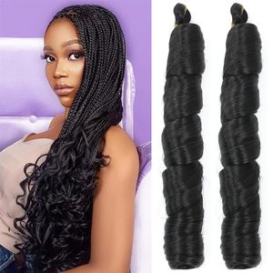 Venta al por Mayor de Cabello de Crochet para Mujer, 24 Pulgadas, 150g, 1 Tira/Paquete, Materiales de Fibra de Alta Temperatura, Cabello Rizado Francés para Trenzas - Product Image 1