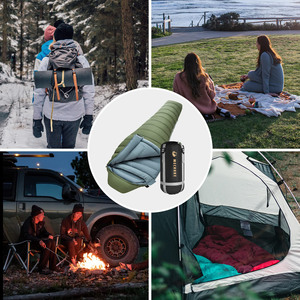 Sacs de couchage en duvet imperméables légers pour adultes, universels, pour le camping en plein air, les voyages, par temps froid, pour l'hiver - Product Image 6