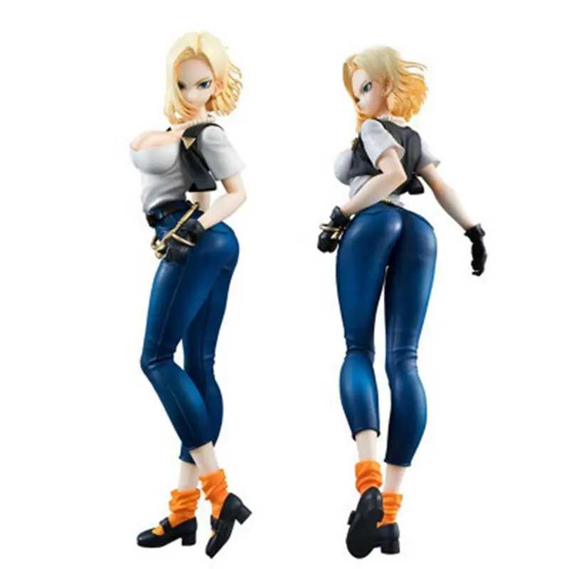 Dl6390 Tốt Nhất Sản Phẩm Bán Chạy 2023 Tại Mỹ Tùy Chỉnh Ome PU PVC Cô Gái Con trai Goku Anime Hình Dbz Đồ Chơi Android 18