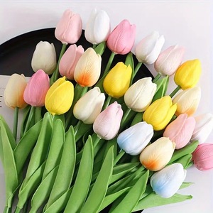 Fleurs artificielles en soie Yiddish Pu Tulip 100cm-200cm, accessoires de photographie, décoration de mariage et de maison - Product Image 2