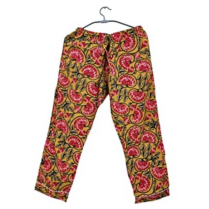 Pyjama pour homme à manches longues, imprimé floral, 100% coton tissé, vêtements de nuit décontractés avec poche, cadeau de saison printanière pour elle - Product Image 5