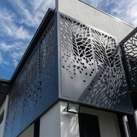 Pagar Privasi Aluminium Modern Ornamental Grosir, Pemotongan Laser Anti Karat untuk Proyek Teknik Kanada
