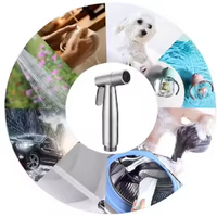Accessoire de toilette moderne multifonctionnel mural en acier inoxydable avec buse rétractable autonettoyante pour bidet