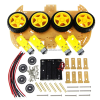 Offre Spéciale DIY 4WD Smart Robot Car Châssis Kit Avec Long Châssis Roue Kit En Plastique TT Moteur Pneu Roue 3-6V Double Arbre Moteur À Engrenages