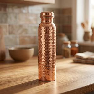 Bouteille d'eau réutilisable en acier inoxydable martelé, sans BPA, de qualité alimentaire, écologique, 750 ml, personnalisable, compatible lave-vaisselle, pour le thé - Product Image 4
