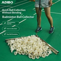 Collecteur de balles de badminton Aidibao S-021 - Outil d'entraînement de badminton télescopique portable pliable pour ramassage rapide des balles