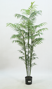 5 pieds de haut 150CM réaliste fausse feuille de soie artificielle Fernleaf <span class=keywords><strong>bambou</strong></span> plante pour avant ou côté cour <span class=keywords><strong>haie</strong></span> Patio intérieur décor - Product Image 5
