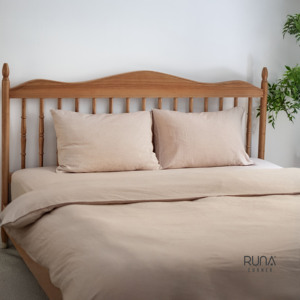 Parure de lit marron délavé de haute qualité, 4 pièces, 100 % coton, à rayures fines, avec taie d'oreiller tissée – Vente en gros usine - Product Image 4