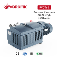 Pompe à vide rotative à palettes sèches Wordfik PVDT60 4HP 60m³/h 3kW ±600mbar sans huile pour machine CNC industrielle et emballage sous vide