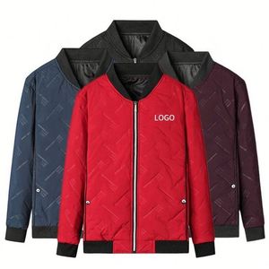 Men's Winter Warmth Stand Collar Thick <b>Padded</b> Breathable Plus Size Zipper Jackets Casual New Fashion Style - Product Image 3