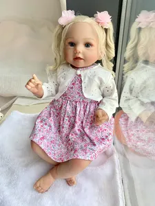 R&B Wiedergeborene Puppen Silikon Recien Baby Silikon vollschwarze Kleider Körper Bebe Realist Junge Wiedergeborene Babypuppen