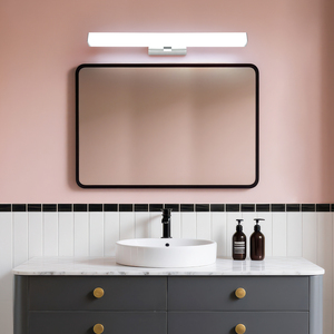 Lampe murale LED chromée noire pour hôtel, éclairage miroir IP44, éclairage mural de salle de bain pour galerie d'images, éclairage de tableaux - Product Image 2