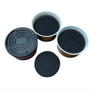 Disesuaikan blok kayu timah penyegar udara mobil beraroma organik blok serat bulat warna hitam - Product Image 2