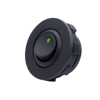 Interrupteur à bascule rond 12V 20A pour voiture, bateau, camion, avec LED bleue, 3 broches, pour tableau de bord