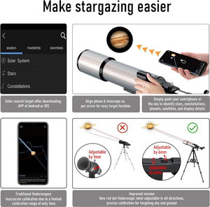Telescopio astronomico pieghevole da 50080mm adatto per lo sguardo di <span class=keywords><strong>stelle</strong></span> all'aperto per studenti <span class=keywords><strong>e</strong></span> per osservare la luna - Product Image 4