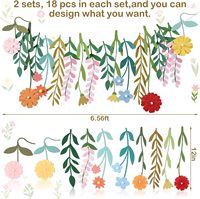 Guirlande de fleurs sauvages en feutre pour décorations de fête, style bohème chic pour fête enchantée, jardin, anniversaire, mariage