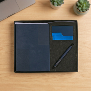 Executive Gift Set Branded <b>A4</b> <b>Hardcover</b> <b>Notebook</b> Leather/Fabric/PP Cover Promotional Pen Card Holder Metallic Keyring Gift Pack - Product Image 3