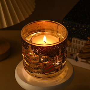 Bougie parfumée électronique à capteur de lumière pour Noël, thème rue de Londres, décoration de Noël - Product Image 4