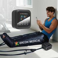 Bottes de compression KONBEST à 6 modes et 6 chambres, pression d'air séquentielle, contrôle du temps, pour les jambes, améliore la compression de 30 à 260 mmHg