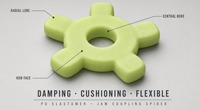 Produit ménager : Insert de couplage en plastique à mâchoires en polyuréthane, tampon élastique pour connexion d'arbre de moteur