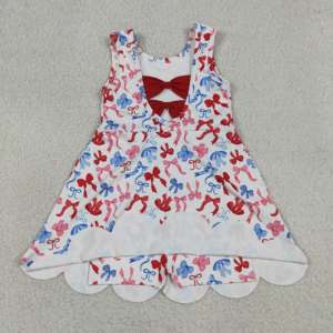 GSD3809 rts Venta al por mayor Nuevo conjunto de vestido con lazos coloridos de estilo boutique para niñas, vestido de yoga para niñas pequeñas - Product Image 3