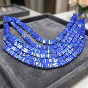 Perles de Lapis Lazuli Bleu de Haute Qualité, Forme Heishi, 100% Pierre Naturelle, Dernier Style, Prix de Gros pour 14 Pouces 6-7MM - Product Image 3