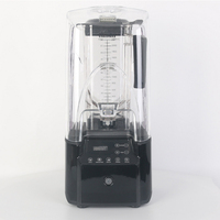 Extracteur de jus de fruits professionnel silencieux, mixeur commercial Nutri, machine à smoothies avec blender noir