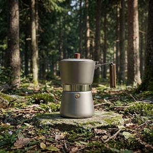 Wholesale Ultralight Pure Titanium Moka Pot Portable Outdoor Camping Espresso Coffee Maker Stove Top Coffee <strong>Kettle</strong> - Product Image 4