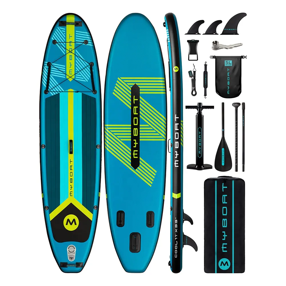 Wholesale price 11' x 33''x 6'' inflatable stand up paddle board sup large paddleboard custom inflatable paddle board